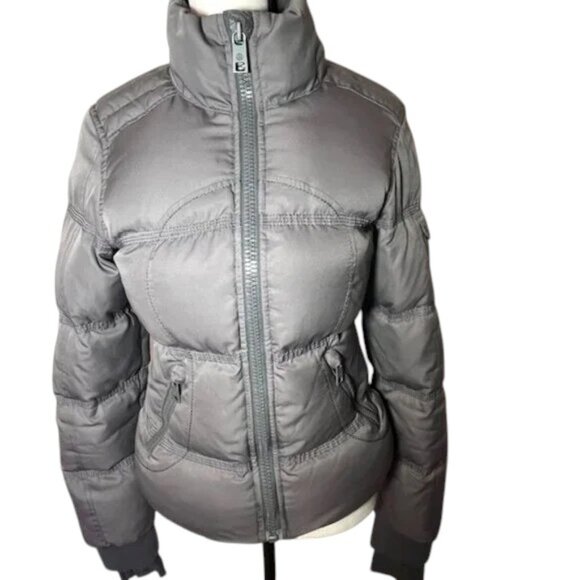 Lululemon Athletica Gray Puffer Goose Down & Feather Jacket- Size 4 - Picture 1 of 9